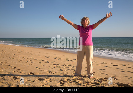 Atmen Sie frische Seeluft Stockfoto