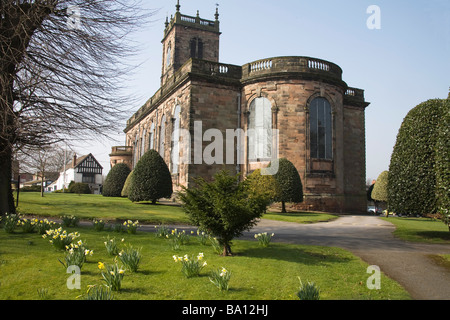 Whitchurch Shropshire England UK marschieren die sehr beeindruckende St Alkmund Pfarrkirche Stockfoto