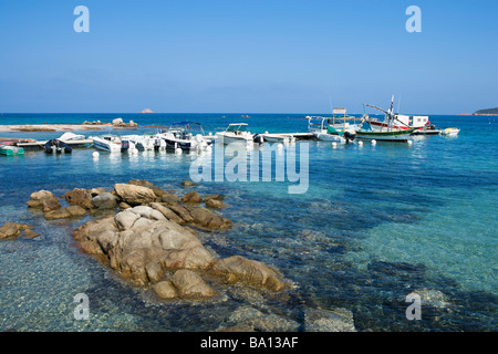 Kleinen Hafen von Pinarello, in der Nähe von Porto-Vecchio, Korsika, Frankreich Stockfoto