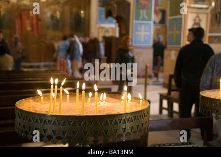 Im Inneren der Kirche St. Georg, Madaba, Jordanien Stockfoto