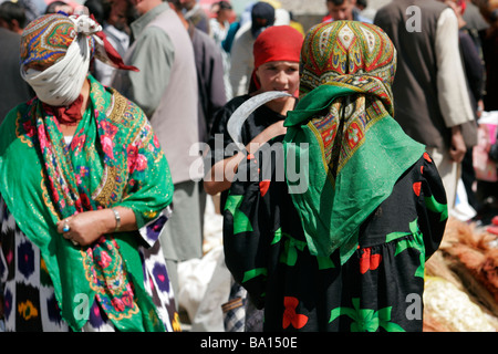 Grenzüberschreitenden Markt in der Nähe von Ishkashim an der Grenze zwischen Tadschikistan und Afghanistan Stockfoto