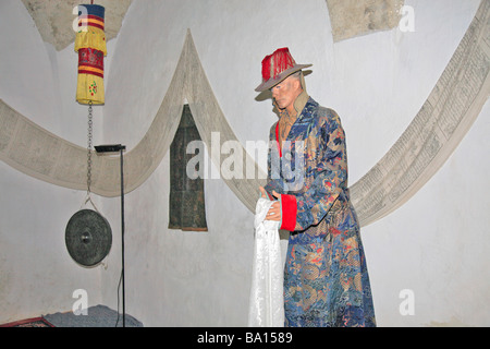 Buddhismus-Symbol auf der Burg Schloss Juval in das Schnalstal Val Schnalstaler Vinschgau Val Venosta Trentino Italien im Besitz von Reinh Stockfoto