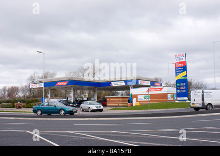 Tesco Tankstelle Blackpool Stockfoto