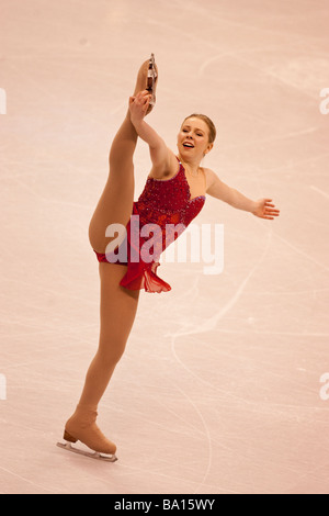 Rachael Flatt USA konkurrieren in der Damen kostenlos bei der Eiskunstlauf-Weltmeisterschaft 2009 Stockfoto