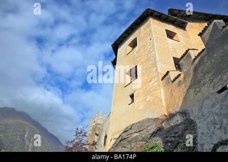 Burg von Schloss Juval in das Schnalstal Val Schnalstaler Vinschgau Val Venosta Trentino Italien im Besitz von Reinhold Messner und einem museu Stockfoto