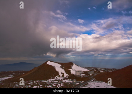 Observatorien auf dem Gipfel des Mauna Kea, Big Island, Hawaii, USA Stockfoto