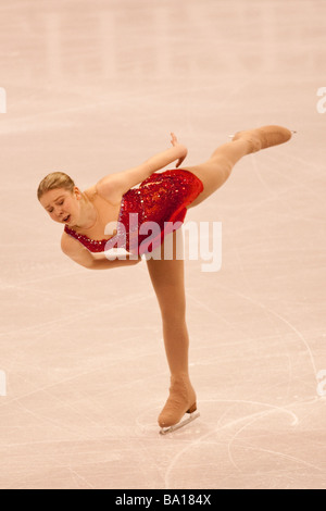 Rachael Flatt USA konkurrieren in der Damen kostenlos bei der Eiskunstlauf-Weltmeisterschaft 2009 Stockfoto