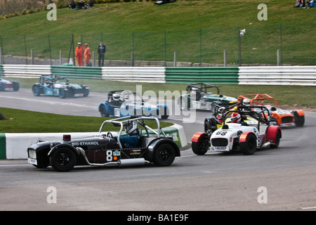 750 Motor Club Demon Tweeks Yokohama Locost Meisterschaftsrennen in Mallory park Stockfoto