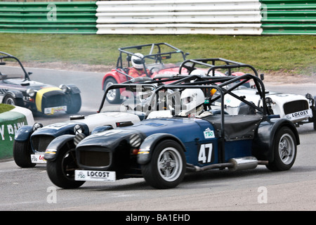 750 Motor Club Demon Tweeks Yokohama Locost Meisterschaftsrennen in Mallory park Stockfoto