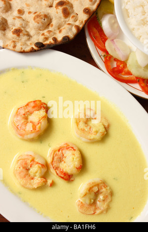 Garnele Caldine ist ein schwungvoller Garnelen Rezept zubereitet mit Gewürzen und Kokosmilch Stockfoto