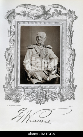 Wrangel, Friedrich Heinrich zählen von, 13.4.1784 - 1.11.1877, preußischen Generals, Porträt, Johann Baptist Obernetter, München, 187 Stockfoto