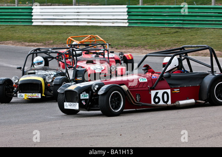 750 Motor Club Demon Tweeks Yokohama Locost Meisterschaftsrennen in Mallory park Stockfoto