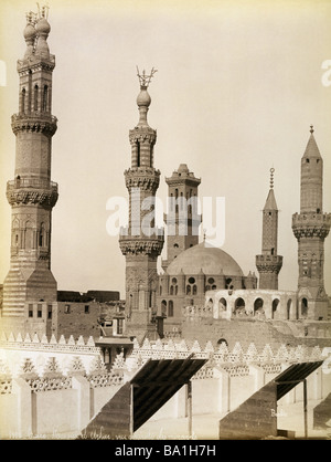 Geographie/Reise, Ägypten, Kairo, Al-Azhar-Moschee, Außenansicht, Foto von Felix Bonfils, ca. um 1880, Stockfoto