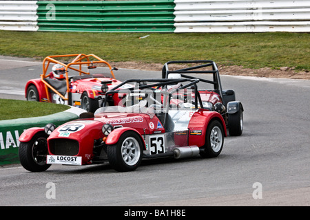 750 Motor Club Demon Tweeks Yokohama Locost Meisterschaftsrennen in Mallory park Stockfoto