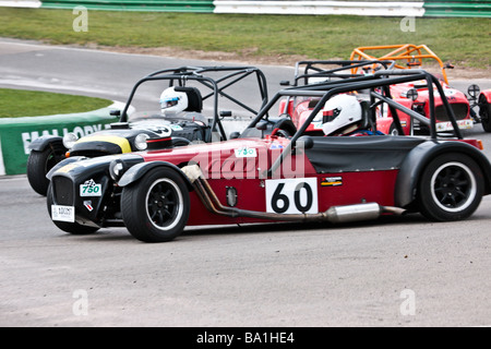 750 Motor Club Demon Tweeks Yokohama Locost Meisterschaftsrennen in Mallory park Stockfoto