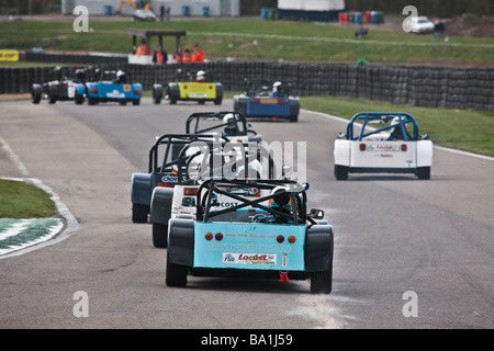 750 Motor Club Demon Tweeks Yokohama Locost Meisterschaftsrennen in Mallory park Stockfoto