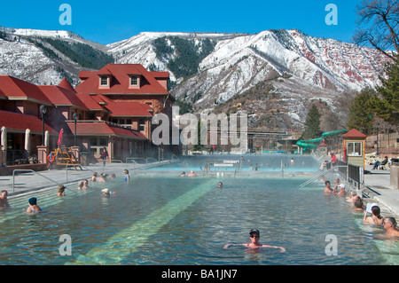 Therapie-Pool, Glenwood Hot Springs, Glenwood Springs, Colorado. Stockfoto