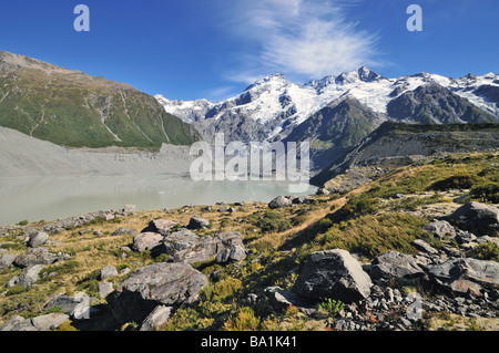 Müller-See in der Nähe von Mt Cook Village in Neuseeland Stockfoto