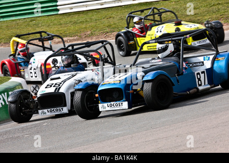 750 Motor Club Demon Tweeks Yokohama Locost Meisterschaftsrennen in Mallory park Stockfoto