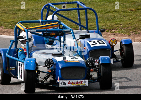 750 Motor Club Demon Tweeks Yokohama Locost Meisterschaftsrennen in Mallory park Stockfoto