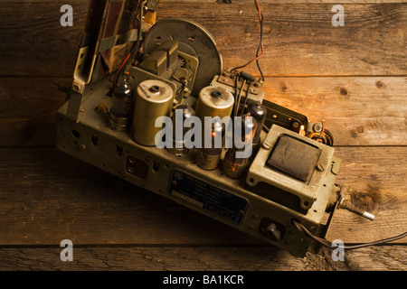 Eine alte 1950 Ventil radio-Chassis. Stockfoto