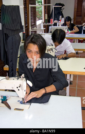 Arbeiter in der Yaly Kleiderfabrik in Hoi An Vietnam Nähen Stockfoto