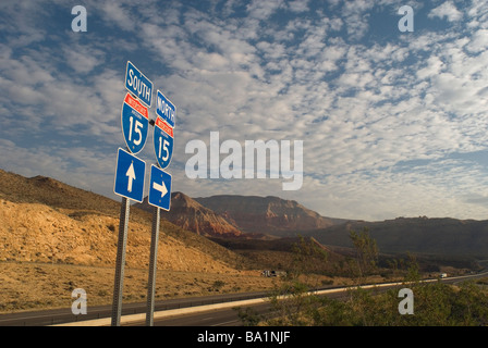 Interstate 15 in der nordwestlichen Ecke von Arizona Stockfoto