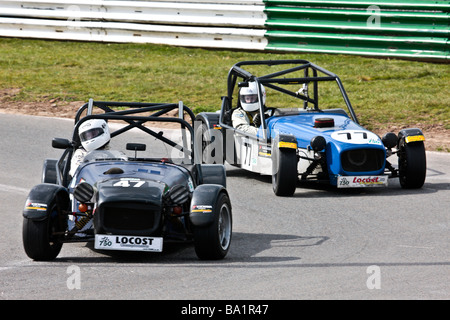 750 Motor Club Demon Tweeks Yokohama Locost Meisterschaftsrennen in Mallory park Stockfoto