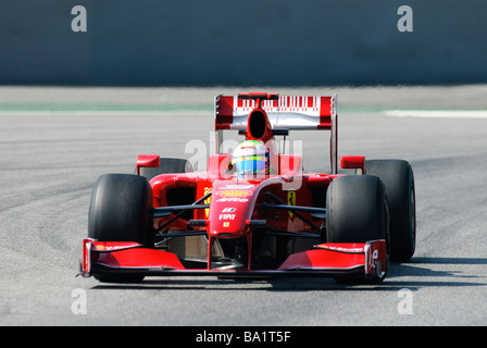 Felipe MASSA im Ferrari F60 Auto während Formel1 Tests Sitzungen im März 2009 Stockfoto