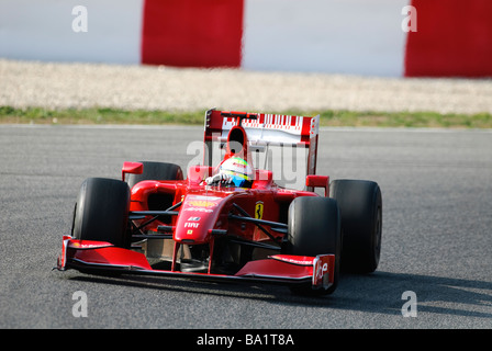 Felipe MASSA im Ferrari F60 Auto während Formel1 Tests Sitzungen im März 2009 Stockfoto