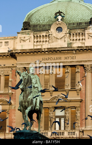 Nationalmuseum am Platz der Republik in Belgrad Serbien Stockfoto