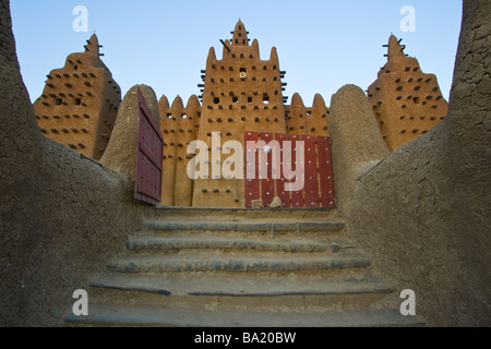 Die große Moschee in Djenné Mali ein UNESCO-Weltkulturerbe Stockfoto