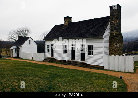 James Monroes "Asche Rasen-Hochland" Plantage, Slave Viertel und Aufseher Haus befindet sich in Charlottesville Virginia Stockfoto