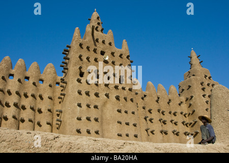 Die große Moschee in Djenné Mali ein UNESCO-Weltkulturerbe Stockfoto
