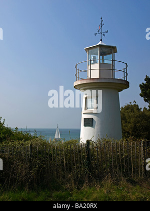 Lepe Leuchtturm am Eingang zum Beaulieu River Hampshire UK Stockfoto