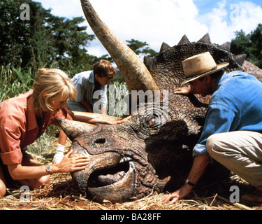JURASSIC PARK 1993 UIP Film mit Laura Dern auf der linken Seite, Richard Attenborough auf der rechten Seite Stockfoto