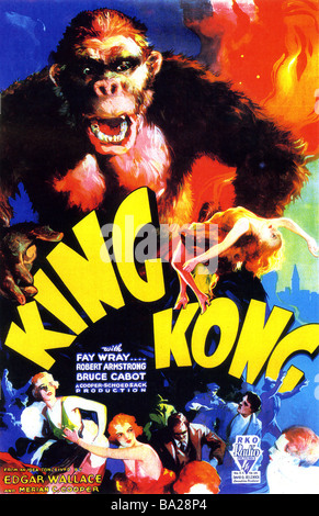 KING KONG Poster für 1933 RKO Films Stockfoto