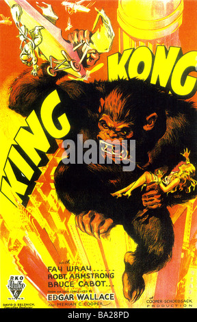 KING KONG Poster für 1933 RKO Films Stockfoto