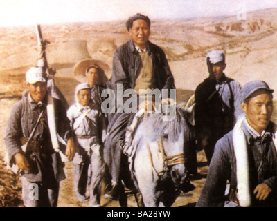 MAO TSE-TUNG chinesischen kommunistischen Führer während der große Marsch 1934-36 Stockfoto