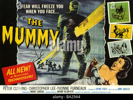 DIE Mumie-Plakat für 1959 Hammer Film mit Peter Cushing und Christopher Lee Stockfoto
