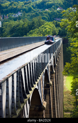 Pontcysyllte Aquädukt auf Shropshire Union Canal in der Nähe von Trevor Vale von Llangollen Denbighshire Nord-Wales Stockfoto