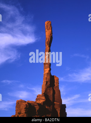 Totempfahl bei Sonnenuntergang Monument Valley Arizona USA Stockfoto