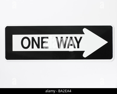 One Way Straßenschild Stockfoto