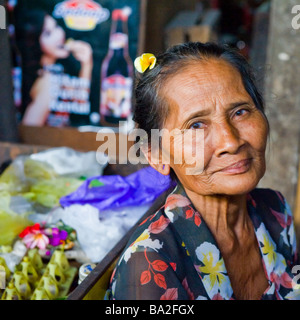 Ältere Frau - Bali, Inodesia Stockfoto