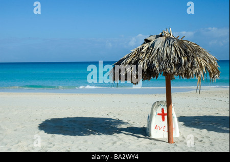 Kuba Varadero die unberührten weißen Sand türkisfarbenen Wasser und Palmen die Hotelzone von Kuba s beliebtesten Strand Stockfoto