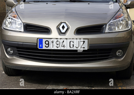 Spanische Fahrzeug-ID Nummernschild Stockfoto