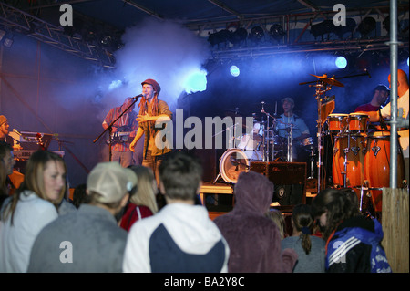 Konzert-Reggae-Band "Jahcoustix" Idee öffentlich nicht frei für Tourismus Musik Festival Open Air Musiker Sänger Künstler reggae Stockfoto