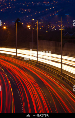 England Tyne tragen Newcastle Upon Tyne Rush Hour Verkehr auf der A1 Richtung Süden gebunden aus Newcastle Upon Tyne Stockfoto