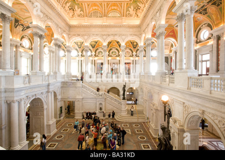 Große Halle der Library of Congress, größte Bibliothek in der Welt, Washington DC District Of Columbia Stockfoto