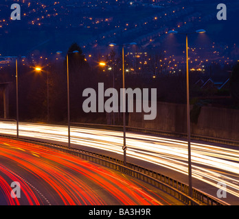 England Tyne tragen Newcastle Upon Tyne Rush Hour Verkehr auf der A1 Richtung Süden gebunden aus Newcastle Upon Tyne Stockfoto